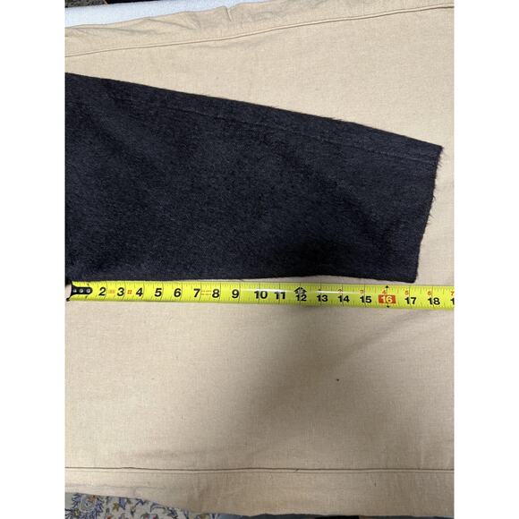 Bogner Coat woman Large Charcoal Belted Overcoat Made in West Germany - Picture 14 of 16